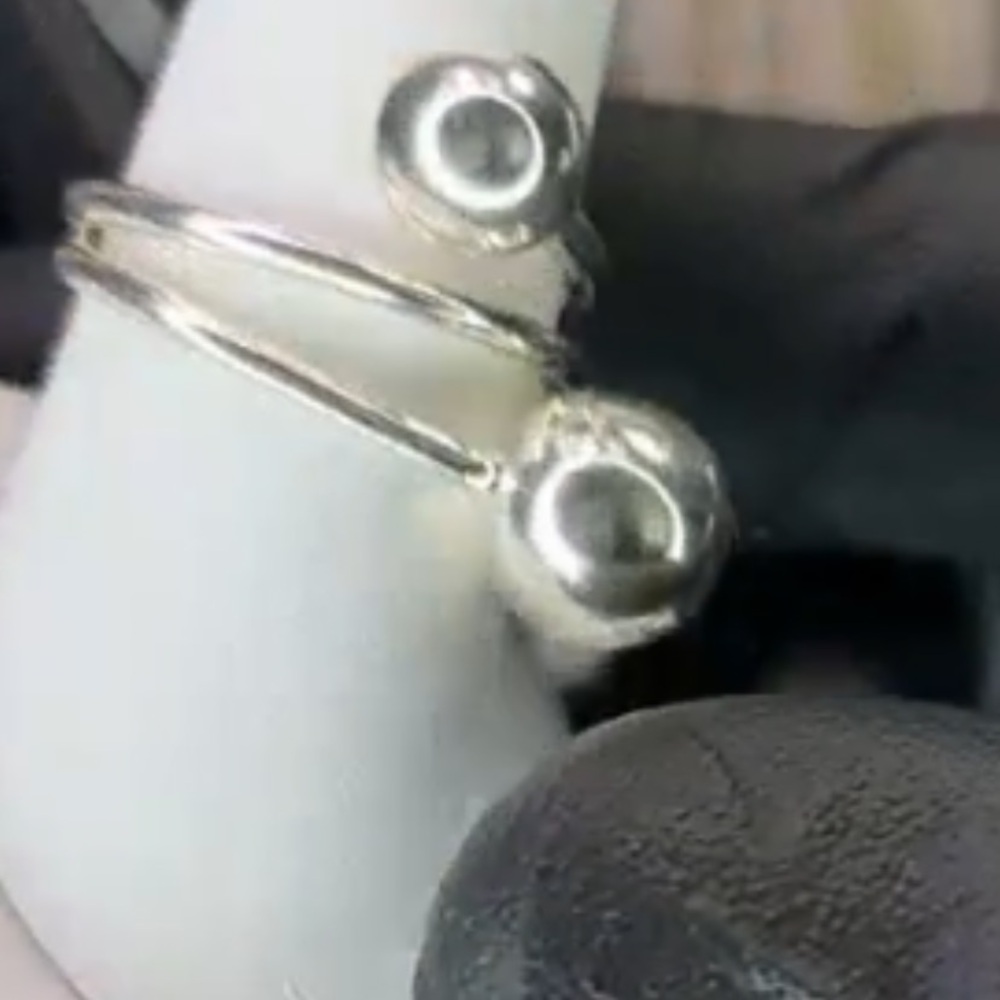 925 silver size 8Elegant Silver Double Ball Ring